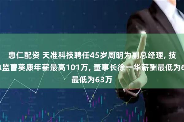 惠仁配资 天准科技聘任45岁周明为副总经理, 技术总监曹葵康年薪最高101万, 董事长徐一华薪酬最低为63万