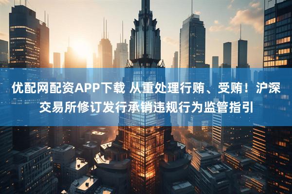 优配网配资APP下载 从重处理行贿、受贿！沪深交易所修订发行承销违规行为监管指引