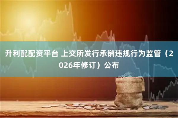 升利配配资平台 上交所发行承销违规行为监管（2026年修订）公布